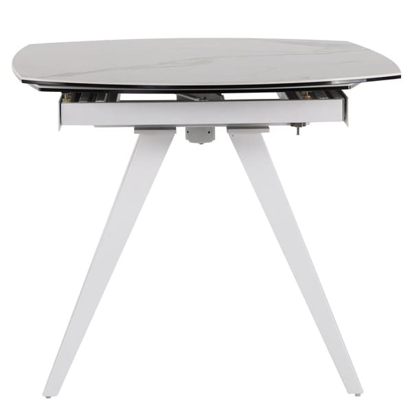 Розкладний обідній стіл AMF Krystle white/сeramics Venato bianco-3