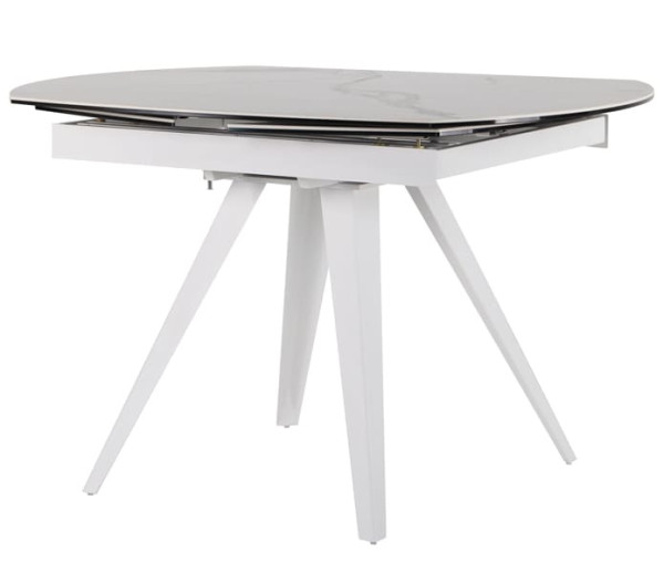 Розкладний обідній стіл AMF Krystle white/сeramics Venato bianco-4