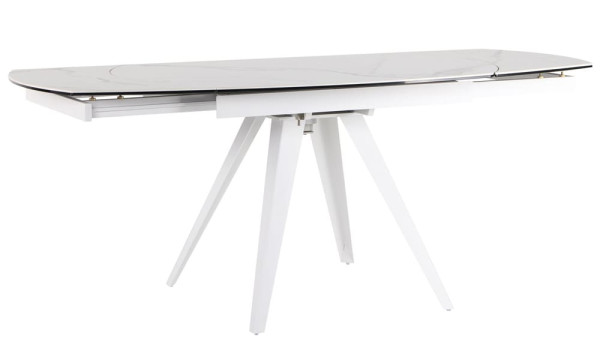 Розкладний обідній стіл AMF Krystle white/сeramics Venato bianco-5