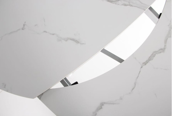 Розкладний обідній стіл AMF Krystle white/сeramics Venato bianco-8