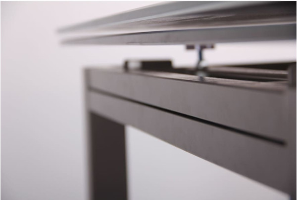 Раскладной обеденный стол AMF Мишель Серый/Стекло платина-10