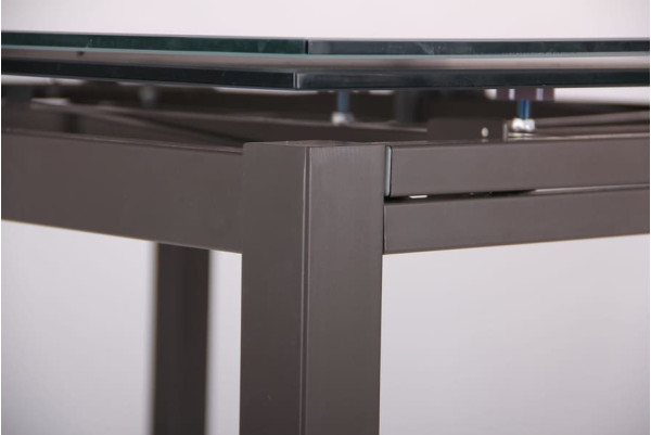 Раскладной обеденный стол AMF Мишель Серый/Стекло платина-11