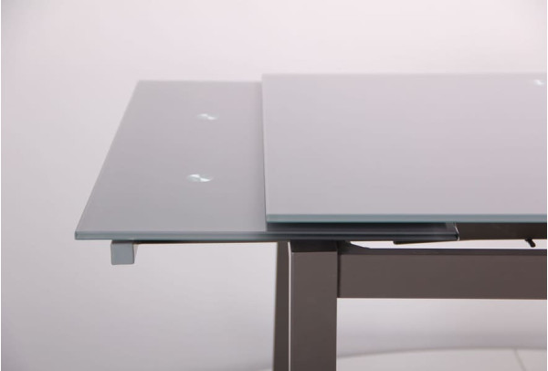 Раскладной обеденный стол AMF Мишель Серый/Стекло платина-15