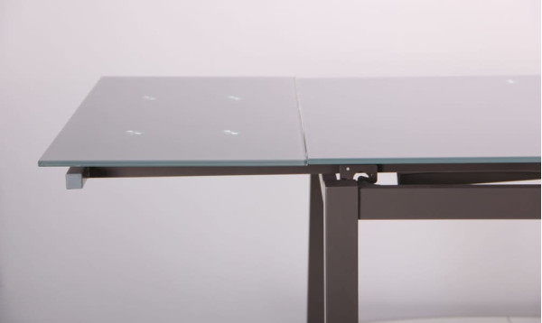 Раскладной обеденный стол AMF Мишель Серый/Стекло платина-16