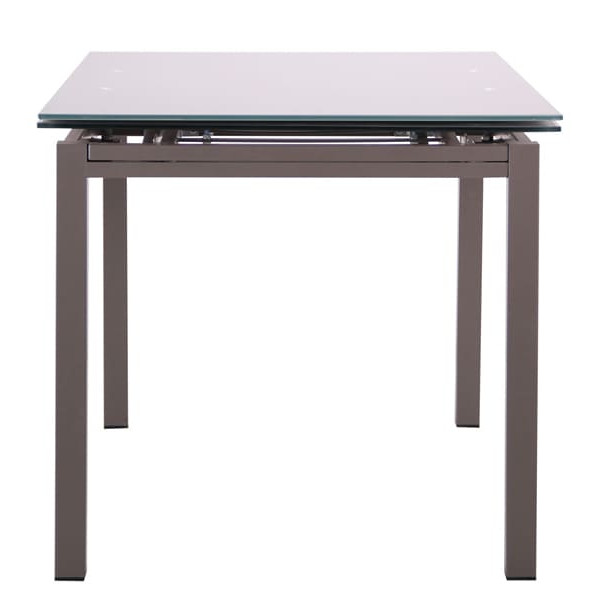 Раскладной обеденный стол AMF Мишель Серый/Стекло платина-3