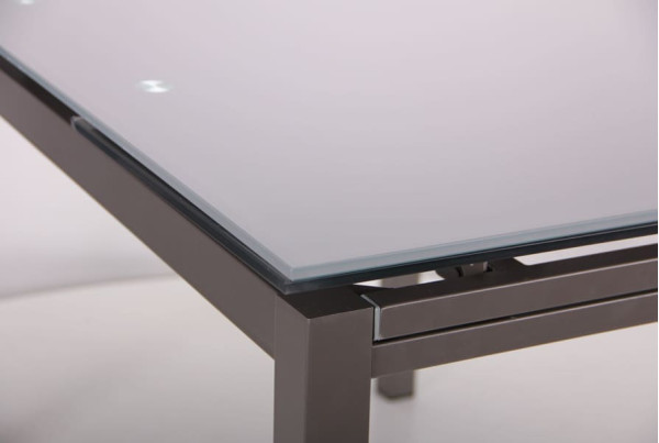 Раскладной обеденный стол AMF Мишель Серый/Стекло платина-5