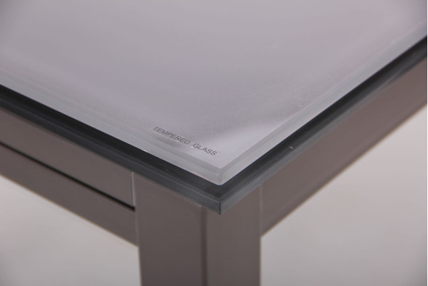 Раскладной обеденный стол AMF Мишель Серый/Стекло платина-6