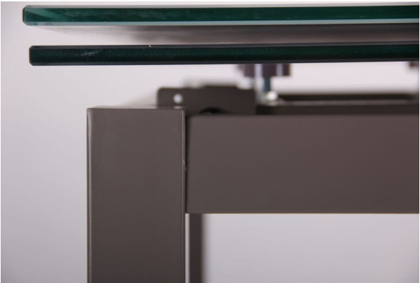 Раскладной обеденный стол AMF Мишель Серый/Стекло платина-9