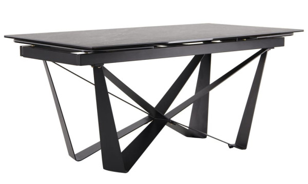 Розкладний обідній стіл AMF Vincent black/сeramics Calacatta nero-0