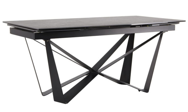 Розкладний обідній стіл AMF Vincent black/сeramics Calacatta nero-1