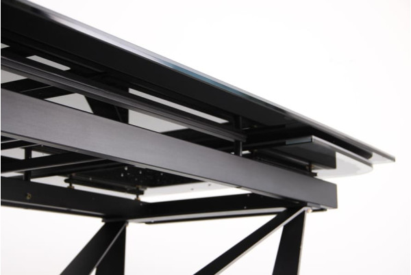 Розкладний обідній стіл AMF Vincent black/сeramics Calacatta nero-10