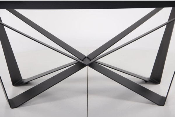 Розкладний обідній стіл AMF Vincent black/сeramics Calacatta nero-14