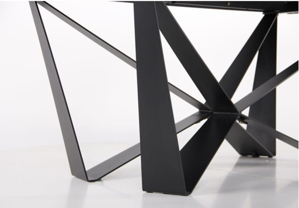 Розкладний обідній стіл AMF Vincent black/сeramics Calacatta nero-16
