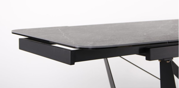 Розкладний обідній стіл AMF Vincent black/сeramics Calacatta nero-17