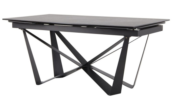 Розкладний обідній стіл AMF Vincent black/сeramics Calacatta nero-4