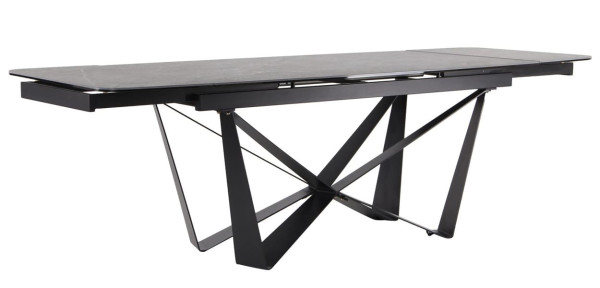 Розкладний обідній стіл AMF Vincent black/сeramics Calacatta nero-5