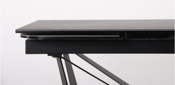 Розкладний обідній стіл AMF Vincent black/сeramics Calacatta nero-7