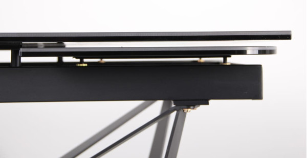 Розкладний обідній стіл AMF Vincent black/сeramics Calacatta nero-8