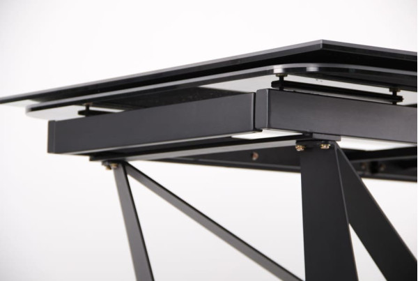 Розкладний обідній стіл AMF Vincent black/сeramics Calacatta nero-9