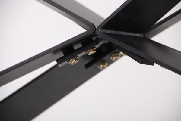 Раскладной обеденный стол AMF Vincent black/сeramics Tatuario bianco-15