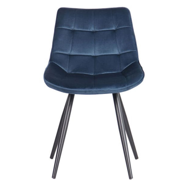 Стул AMF Bree Вlack-dark sapphire ткань-3