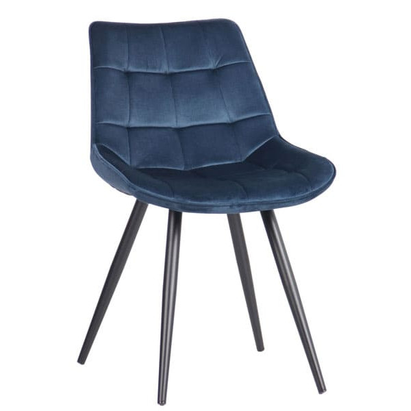 Стул AMF Bree Вlack-dark sapphire ткань-0