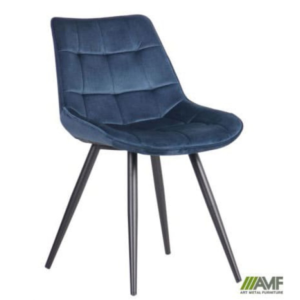Стул AMF Bree Вlack-dark sapphire ткань-1