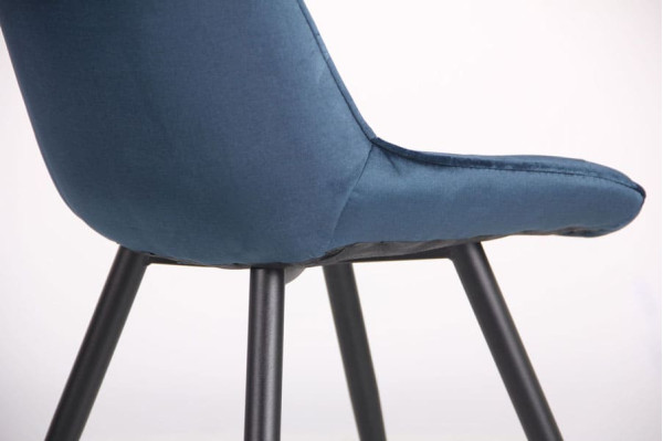 Стул AMF Bree Вlack-dark sapphire ткань-5