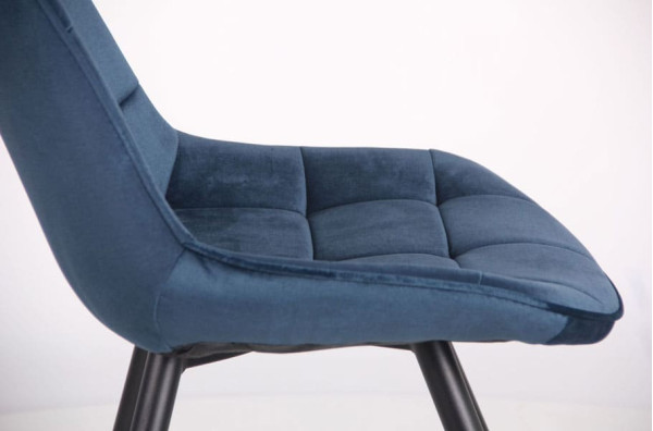 Стул AMF Bree Вlack-dark sapphire ткань-6