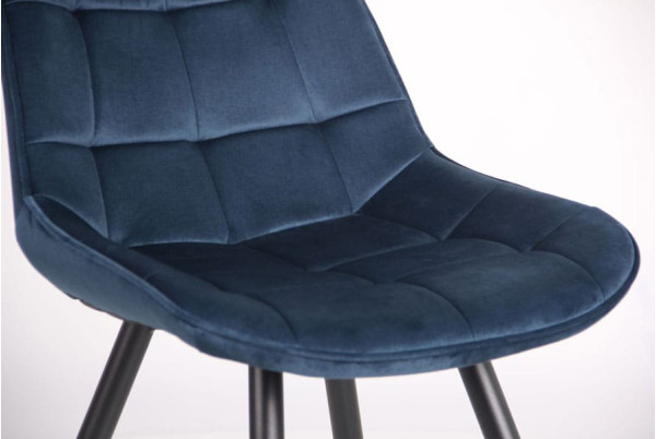Стул AMF Bree Вlack-dark sapphire ткань-11