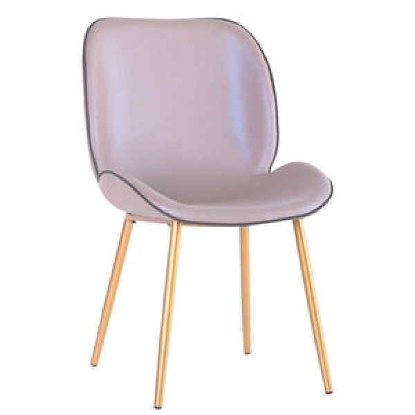 Стул AMF Doris Gold- creamy white экокожа-0