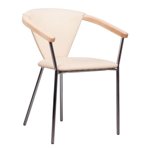 Стул AMF Таня хром Неаполь N-17 бук Экокожа-0