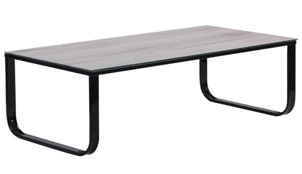 Стіл журнальний AMF Oregon Чорний/Скло Дуб шервуд-0