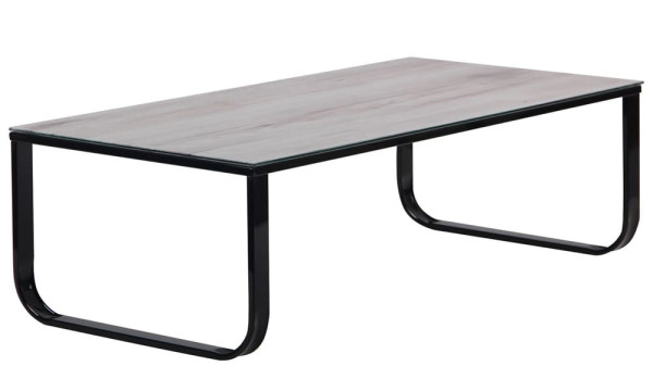 Стіл журнальний AMF Oregon Чорний/Скло Дуб шервуд-1