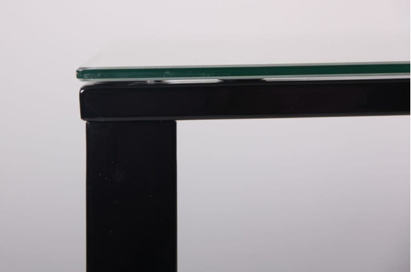 Стіл журнальний AMF Oregon Чорний/Скло Дуб шервуд-7