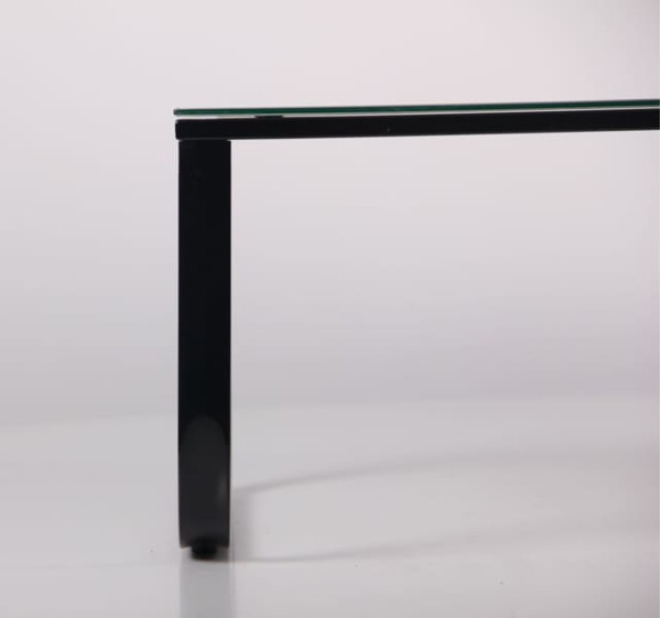 Стіл журнальний AMF Oregon Чорний/Скло Дуб шервуд-9