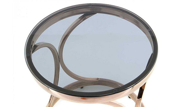 Кавовий стіл Arhome Keno SM125 Grey / Pinkgold-1