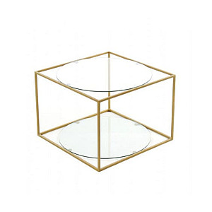 Журнальный cтол Arhome Cube SM110 Clear / Gold