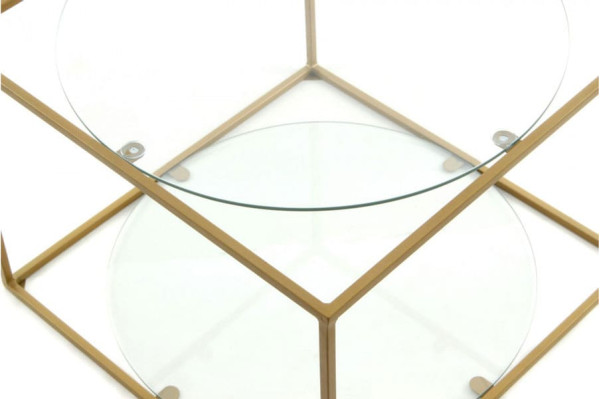 Журнальный cтол Arhome Cube SM110 Clear / Gold-1