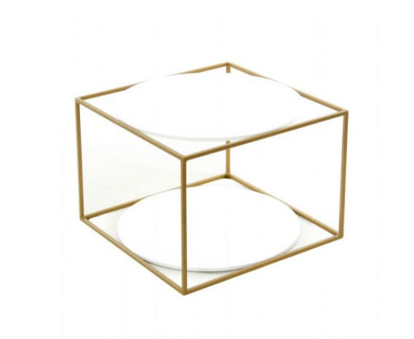 Журнальный cтол Arhome Cube SM110 White / Gold-0