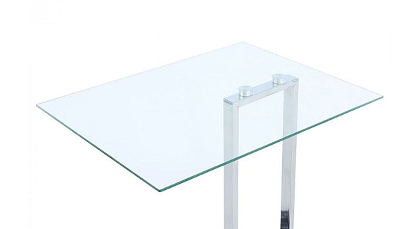Кофейный cтол Arhome Quadro SM225 Clear/Chrom/Whitemarble-1