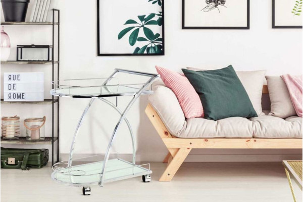 Кавовий стіл Arhome Haris SM125 White / Chrome Кавовий стіл Arhome Haris SM125 White / Chrome-2