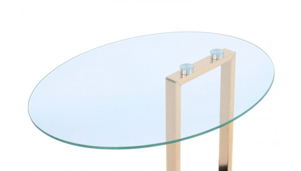 Кавовий стіл Arhome Mark SM275 Clear/Gold/Blackmarble-1