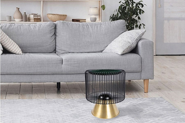 Кофейный cтол Arhome Spider M125 Green/Gold-2