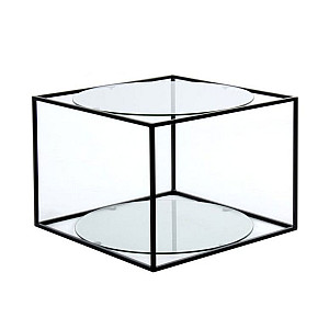 Журнальний стіл Arhome Cube SM110 Clear/Black