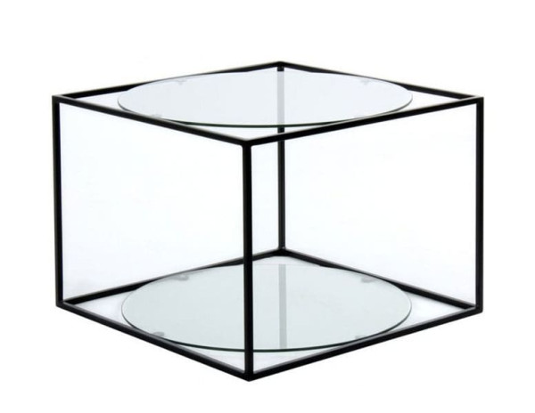 Журнальний стіл Arhome Cube SM110 Clear/Black-0