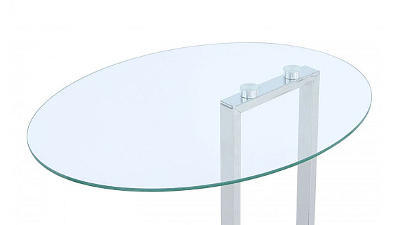 Кофейный cтол Arhome Mark SM275 Clear/Chrome/Whitemarble-1