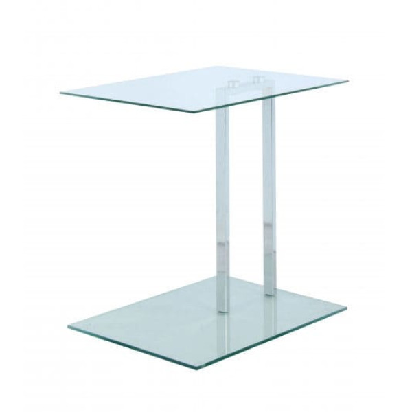 Кофейный cтол Arhome Quadro SM125 Transparent / Chrom-0