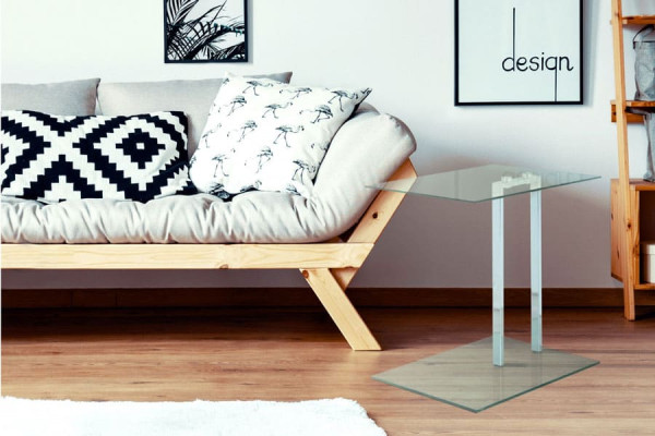 Кофейный cтол Arhome Quadro SM125 Transparent / Chrom-2