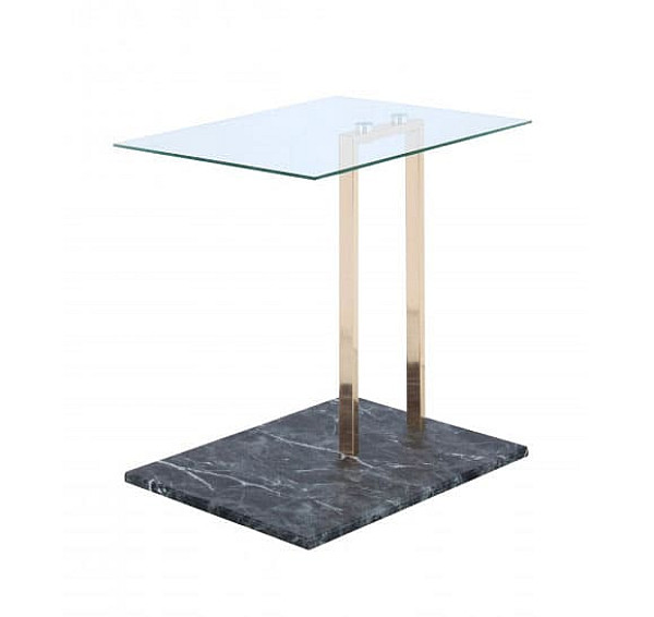 Кофейный cтол Arhome Quadro SM225 Clear/Gold/Blackmarble Кофейный cтол Arhome Quadro SM225 Clear/Gold/Blackmarble-0